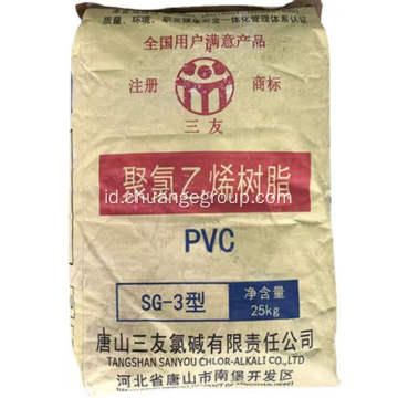 Sanyou PVC Resin SG3 K71 untuk Plastik Lembut